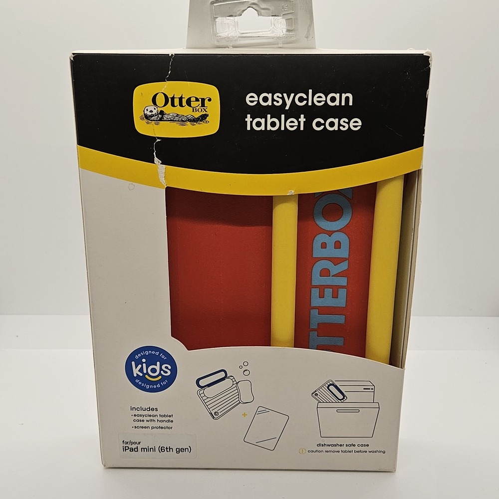 OtterBox EasyClean Kids Tablet Case for iPad Mini 6th‎ Gen Red/Yellow New Box
